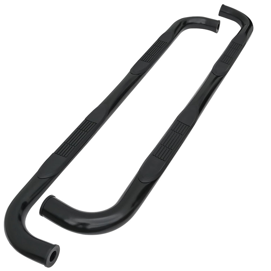2001-2018 Chevrolet Silverado/GMC Sierra Crew Cab Black Stainless Steel Side Step Nerf Bars