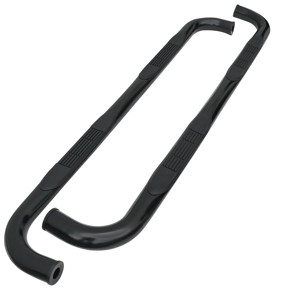 2001-2018 Chevrolet Silverado/GMC Sierra Crew Cab Black Stainless Steel Side Step Nerf Bars