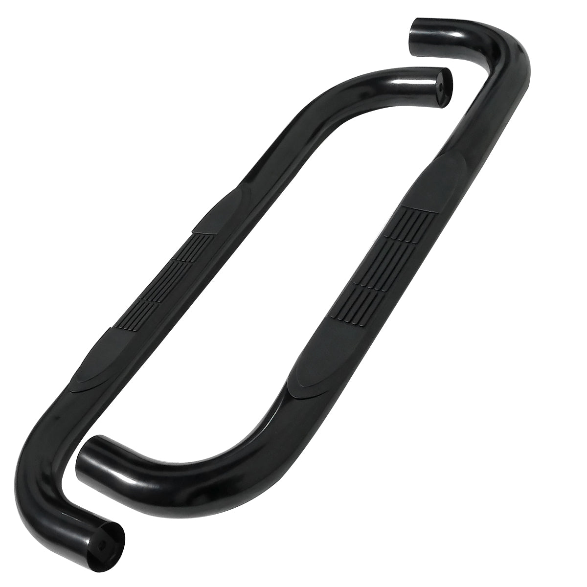 1999-2018 Chevrolet GMC Silverado/Sierra 1500/2500/3500 Regular Cab 3" Black Stainless Steel Side Step Nerf Bars