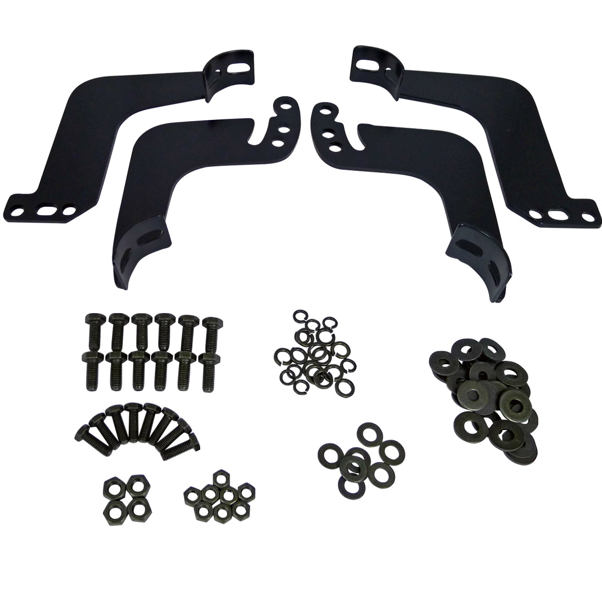 2001-2004 Toyota Tacoma Double Cab/Crew Cab Black Stainless Steel Side Step Nerf Bars