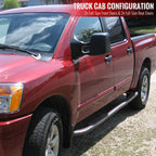 2004-2024 Nissan Titan Crew Cab Chrome Stainless Steel Side Step Nerf Bars