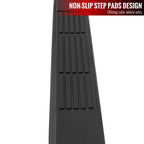 2004-2024 Nissan Titan King Extended Cab Black Stainless Steel Side Step Nerf Bars