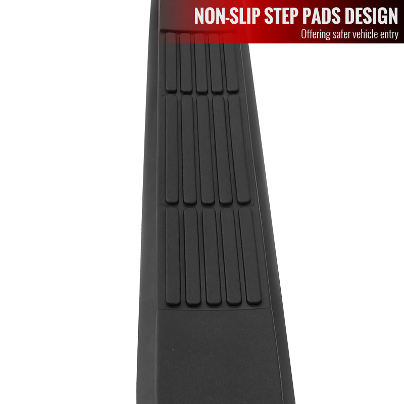 2004-2024 Nissan Titan King Extended Cab Black Stainless Steel Side Step Nerf Bars