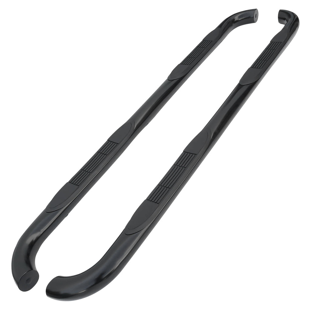 2004-2024 Nissan Titan King Extended Cab Black Stainless Steel Side Step Nerf Bars