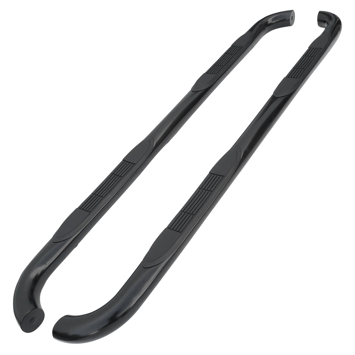 2004-2024 Nissan Titan King Extended Cab Black Stainless Steel Side Step Nerf Bars