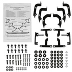 2018-2024 Jeep Wrangler 4DR 3" Black Stainless Steel Side Step Nerf Bars