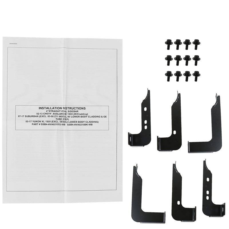 2000-2020 Chevrolet Avalanche/Suburban GMC Yukon XL 4" Chrome Stainless Steel Side Step Nerf Bars