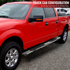 2001-2003 Ford F-150 SuperCrew Cab 4" Chrome Stainless Steel Side Step Nerf Bars