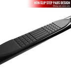 2015-2024 Ford F-150/F-250/F-350/F-450/F-550 Crew/SuperCrew Cab 4" Black Stainless Steel Side Step Nerf Bars