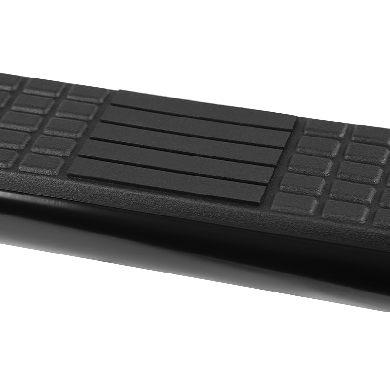 2015-2024 Ford F-150/F-250/F-350/F-450/F-550 Crew/SuperCrew Cab 4" Black Stainless Steel Side Step Nerf Bars