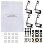 2015-2024 Ford F-150/F-250/F-350/F-450/F-550 Super Cab 4" Black Stainless Steel Side Step Nerf Bars