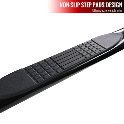 1997-2004 Ford F-150/F-250 SuperCab 4" Black Stainless Steel Side Step Nerf Bars