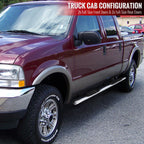 1999-2016 Ford F-250/F-350/F-450/F-550 SuperCrew 4" Chrome Stainless Steel Side Step Nerf Bars