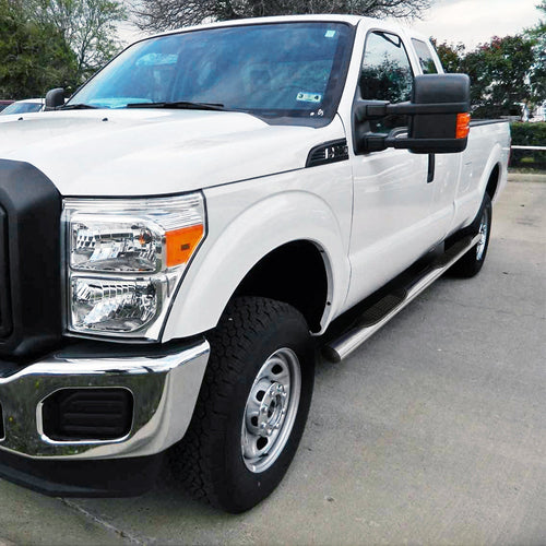 1999-2016 Ford F-250/F-350/F-450/F-550 SuperCab 4" Chrome Stainless Steel Side Step Nerf Bars