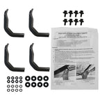 2005-2024 Nissan Frontier Crew Cab 4" Black Stainless Steel Side Step Nerf Bars