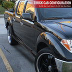2005-2024 Nissan Frontier Crew Cab 4" Black Stainless Steel Side Step Nerf Bars