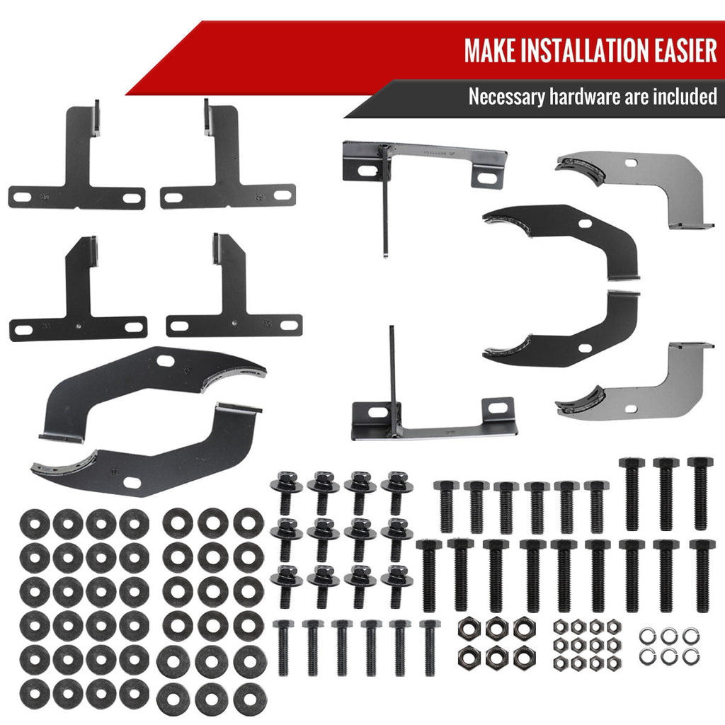 2020-2022 Jeep Gladiator JT Black 4" Oval Side Step Nerf Bars Running Boards