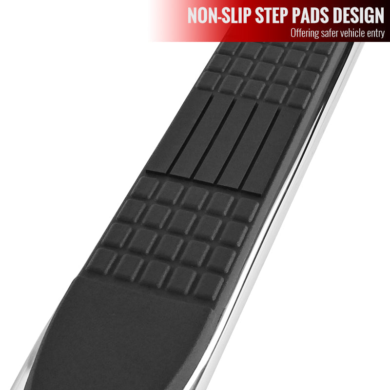 2002-2009 Dodge RAM Quad/Crew Cab 4" Chrome Stainless Steel Side Step Nerf Bars
