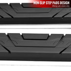 2019-2024 Dodge RAM 1500 Crew Cab 4" Chrome Stainless Steel Side Step Nerf Bars