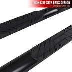 2019-2021 Chevrolet Silverado/GMC Sierra 1500/2500/3500 Crew Cab 4" Black Stainless Steel Side Step Nerf Bars