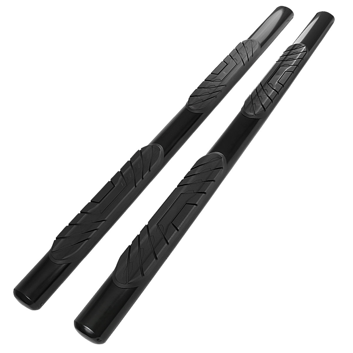 2019-2021 Chevrolet Silverado/GMC Sierra 1500/2500/3500 Crew Cab 4" Black Stainless Steel Side Step Nerf Bars