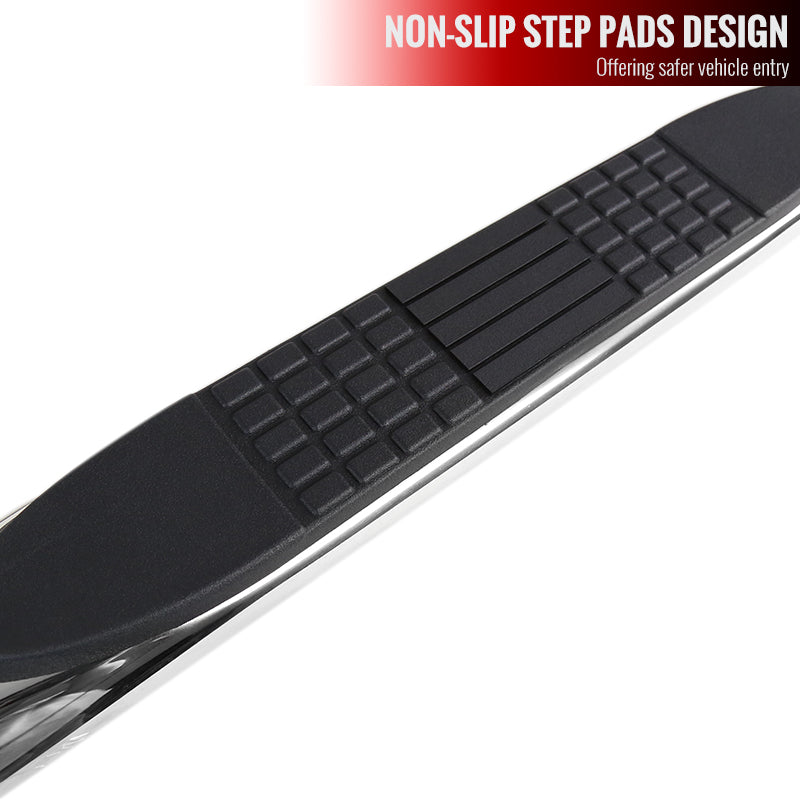 2005-2021 Toyota Tacoma Double (Crew) Cab 4" Chrome Stainless Steel Side Step Nerf Bars
