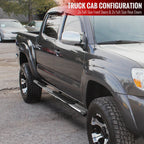 2005-2021 Toyota Tacoma Double (Crew) Cab 4" Chrome Stainless Steel Side Step Nerf Bars