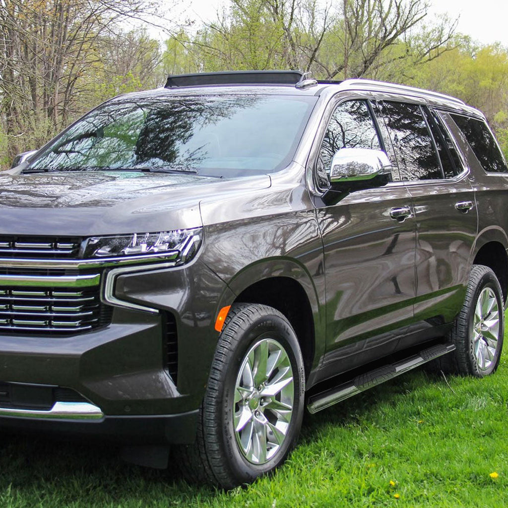 2021-2022 Chevrolet Tahoe/GMC Yukon Chrome 4" Oval Side Step Nerf Bars Running Boards