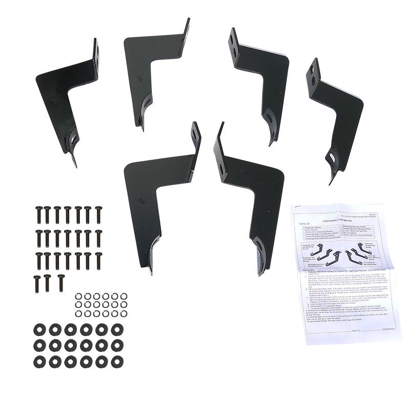 2007-2021 Toyota Tundra CrewMax (Extended Crew) Cab 4" Chrome Stainless Steel Side Step Nerf Bars