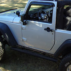 2007-2018 Jeep Wrangler JK 2DR 4" Black Stainless Steel Side Step Nerf Bars