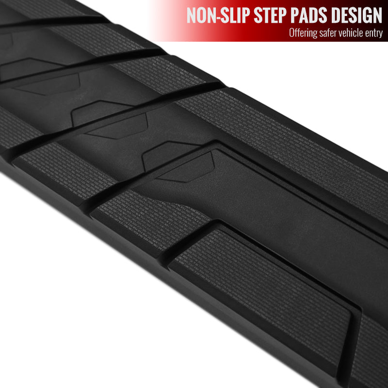 2018-2024 Jeep Wrangler JL 4DR 4" Black Stainless Steel Side Step Nerf Bars