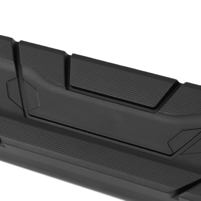 2018-2024 Jeep Wrangler JL 4DR 4" Black Stainless Steel Side Step Nerf Bars