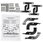 2018-2024 Jeep Wrangler JL 4DR 4" Black Stainless Steel Side Step Nerf Bars