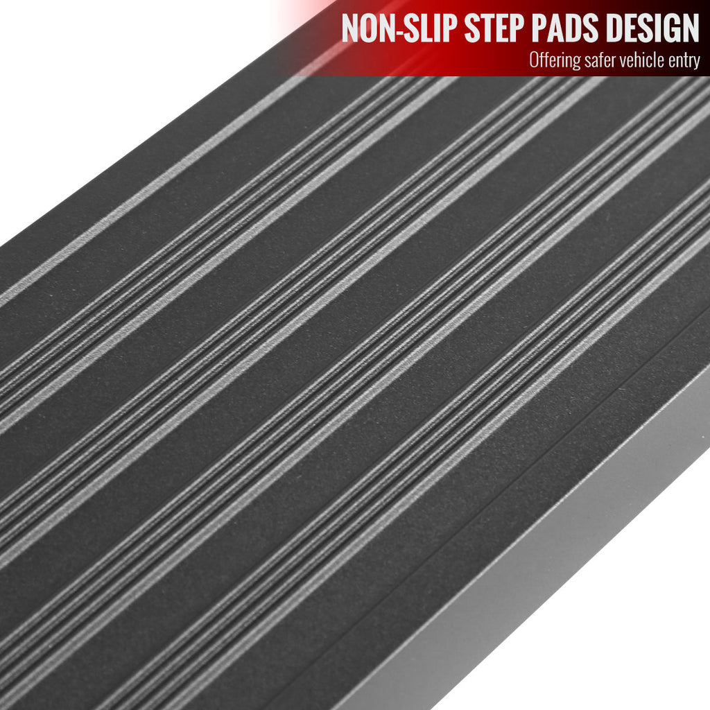 2004-2014 Ford F-150 Super Cab 5" Wide Black Aluminum Side Step Running Boards