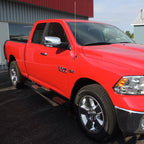 2009-2018 Dodge RAM 1500 / 2019-2021 Dodge RAM Classic Quad Cab 5" Wide Aluminum Side Step Nerf Bars w/ Stainless Steel Trim Covers