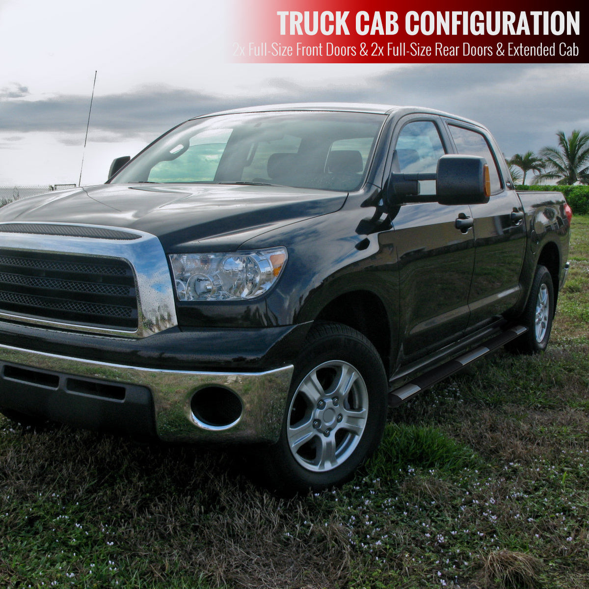 2007-2020 Toyota Tundra CrewMax Cab Aluminum 5" Side Step Bars