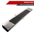 1999-2015 Chevrolet Silverado/GMC Sierra 1500/2500/3500 Regular Cab 6" Wide Chrome Coated Aluminum Side Step Running Boards