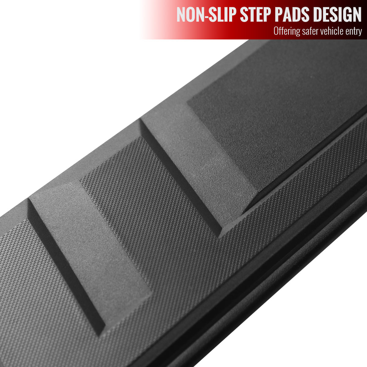 2007-2021 Toyota Tundra Double (Crew) Cab 4" Wide Black Stainless Steel Side Step Bars