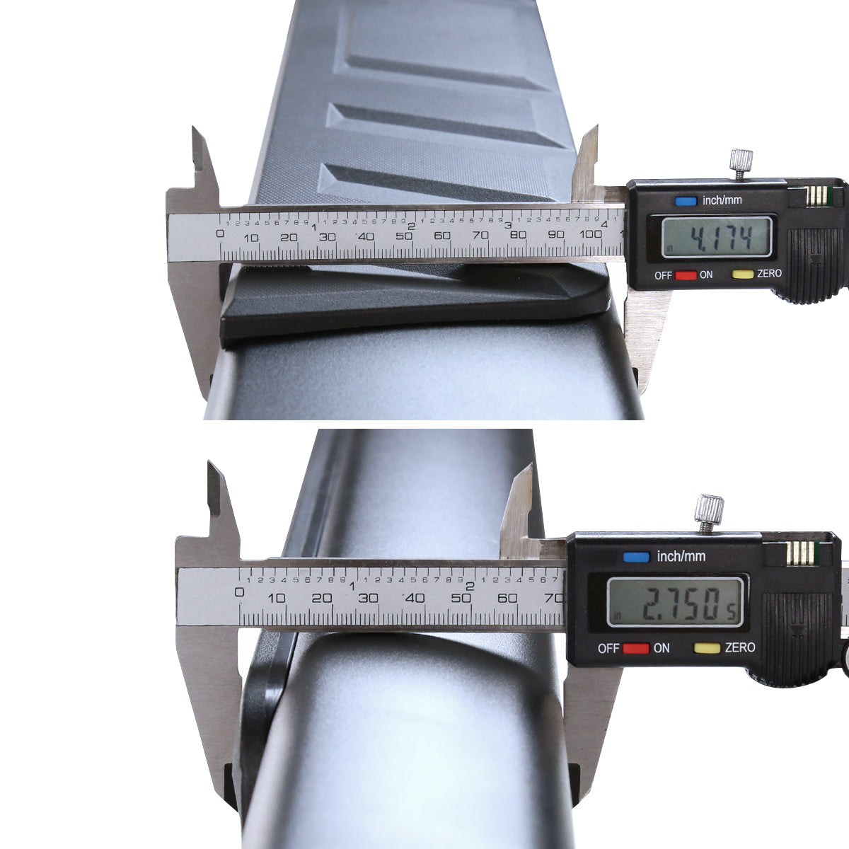 2007-2021 Toyota Tundra Double (Crew) Cab 4" Wide Black Stainless Steel Side Step Bars
