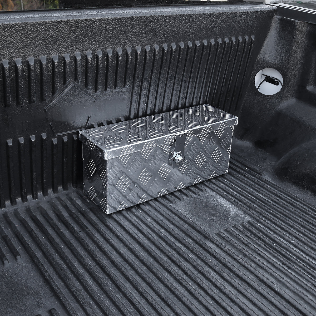 Universal 20" Heavy Duty Silver Aluminum Tool Box w/ Lock & Keys