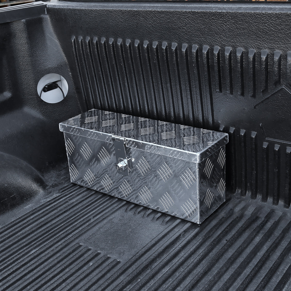 Universal 20" Heavy Duty Silver Aluminum Tool Box w/ Lock & Keys