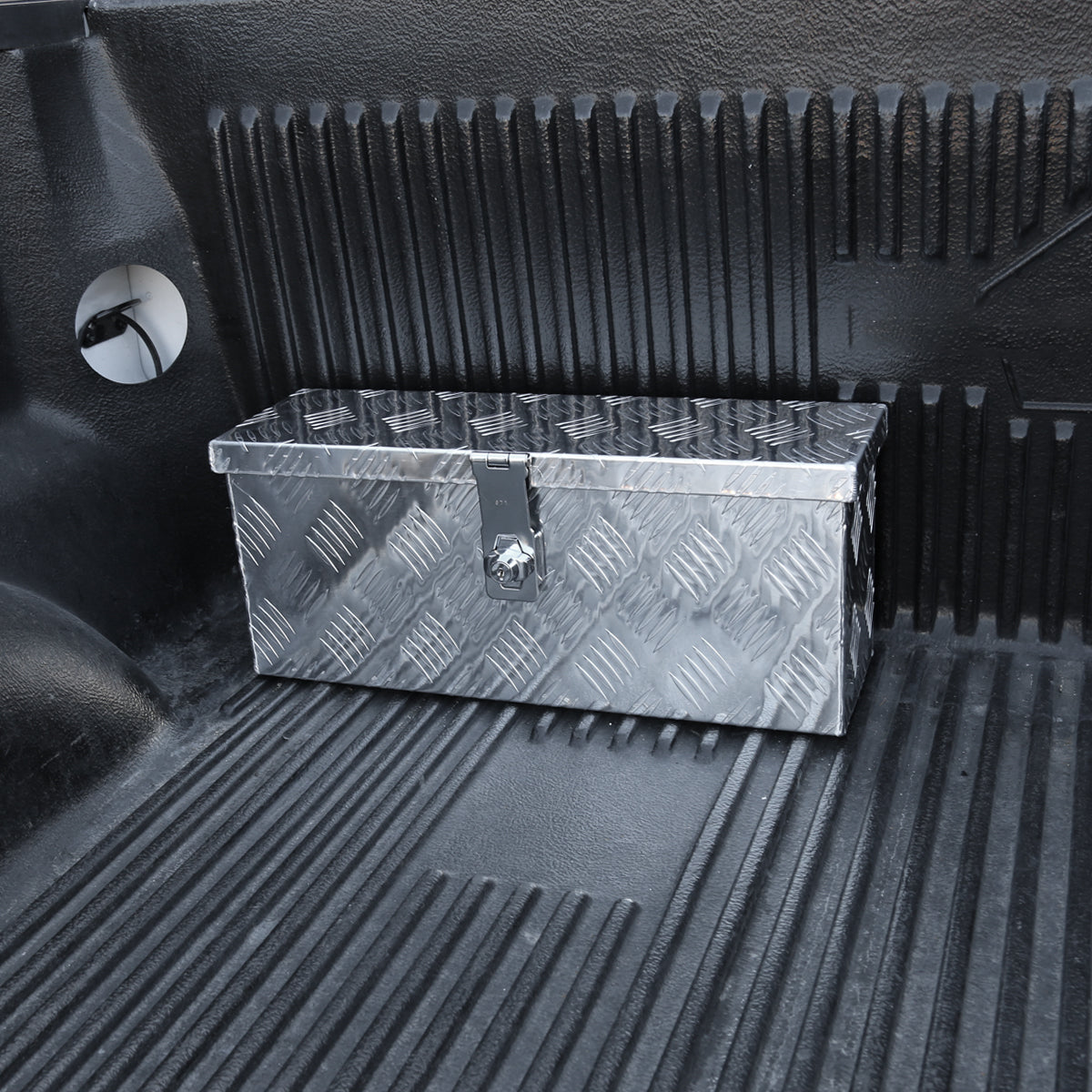 Universal 20" Heavy Duty Silver Aluminum Tool Box w/ Lock & Keys
