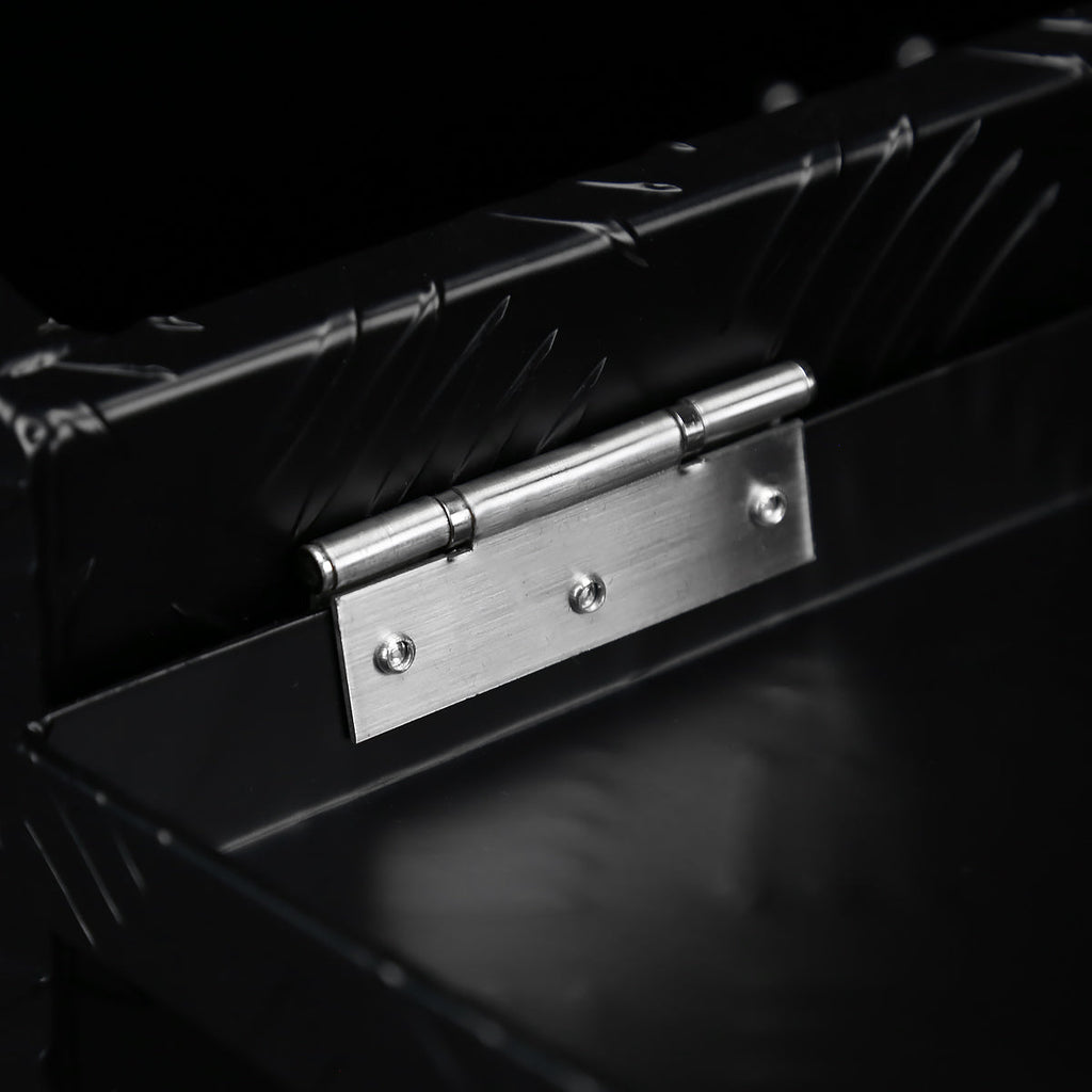 Universal 20" Heavy Duty Black Aluminum Truck Tool Box w/ Lock & Keys