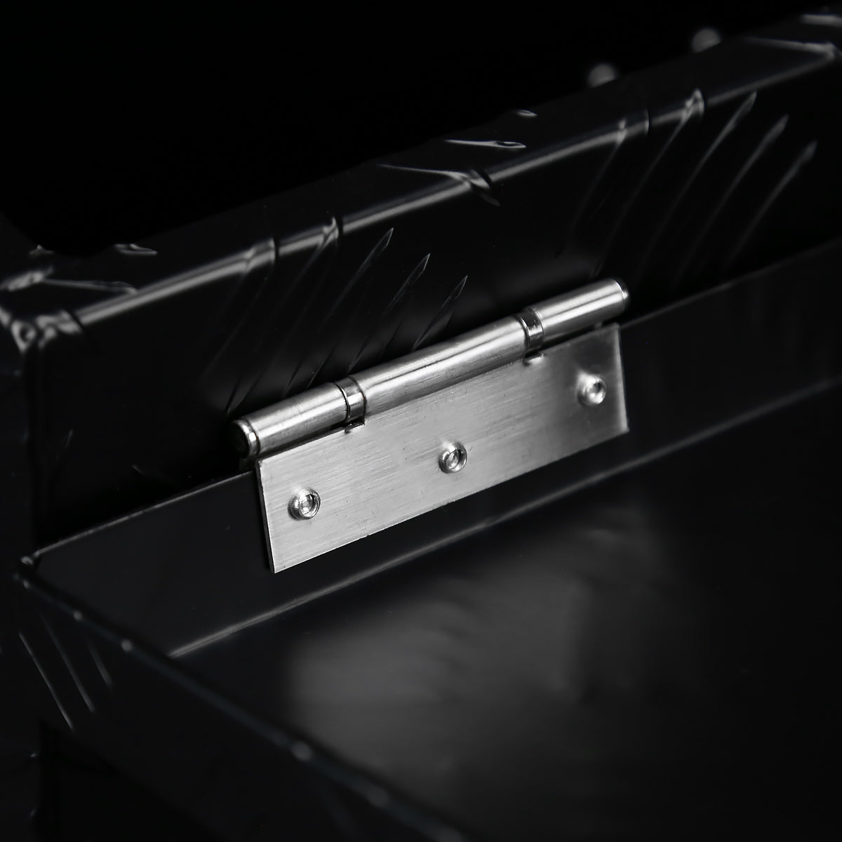 Universal 20" Heavy Duty Black Aluminum Truck Tool Box w/ Lock & Keys