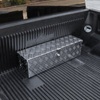 Universal 31" Heavy Duty Silver Aluminum Tool Box w/ Side Handles, Lock, & Keys