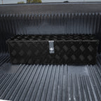 Universal 31" Heavy Duty Black Aluminum Tool Box w/ Side Handles, Lock, & Keys