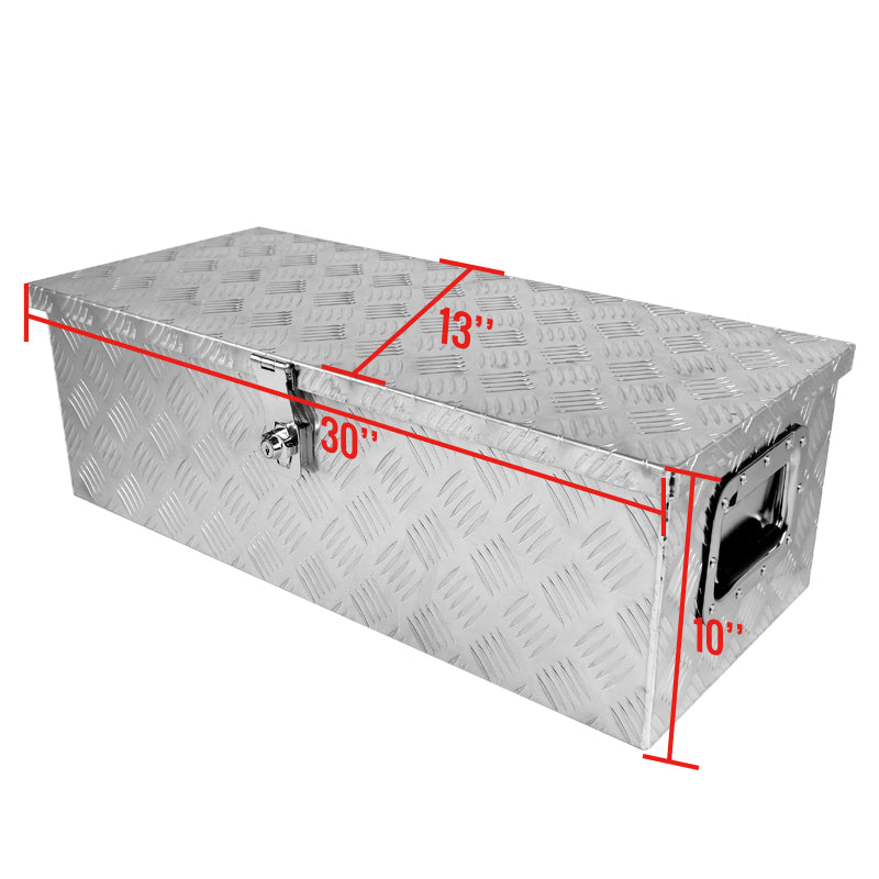 Universal 30" Heavy Duty Aluminum Truck Tool Box w/ Side Handles, Lock & Keys