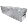 Universal 44" Heavy Duty Silver Aluminum Truck Tool Box w/ Side Handles, Lock, & Keys