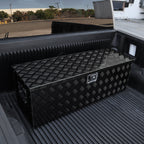 Universal 44" Heavy Duty Black Aluminum Tool Box w/ Side Handles, Lock, & Keys