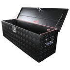Universal 44" Heavy Duty Black Aluminum Tool Box w/ Side Handles, Lock, & Keys
